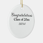 シンプル卒業祝いミニマルハタ セラミックオーナメント (右)