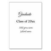 シンプル卒業祝いミニマルハタ テーブルナンバー (裏面)