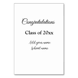 シンプル卒業祝いミニマルハタ テーブルナンバー