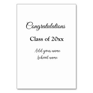 シンプル卒業祝いミニマルハタ テーブルナンバー