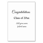 シンプル卒業祝いミニマルハタ テーブルナンバー (裏面)