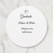 シンプル卒業祝いミニマルハタ フェイバータグ (裏面)