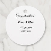 シンプル卒業祝いミニマルハタ フェイバータグ (裏面)