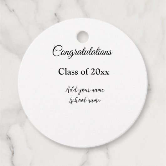 シンプル卒業祝いミニマルハタ フェイバータグ (正面)