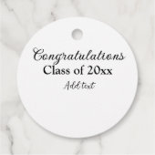 シンプル卒業祝いミニマルハタ フェイバータグ (裏面)