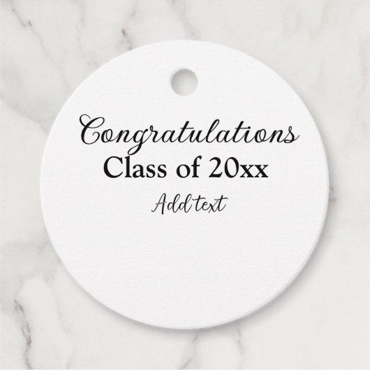 シンプル卒業祝いミニマルハタ フェイバータグ (正面)