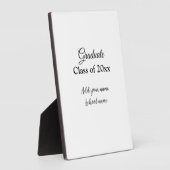 シンプル卒業祝いミニマルハタ フォトプラーク (側面)