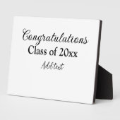 シンプル卒業祝いミニマルハタ フォトプラーク (側面)