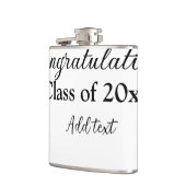 シンプル卒業祝いミニマルハタ フラスク (左)