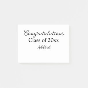 シンプル卒業祝いミニマルハタ ポストイット