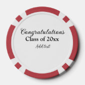 シンプル卒業祝いミニマルハタ ポーカーチップ (裏面)