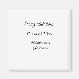 シンプル卒業祝いミニマルハタ マグネット