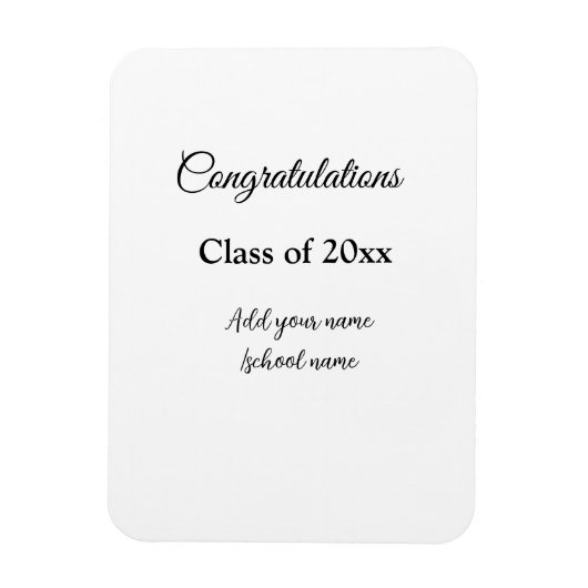 シンプル卒業祝いミニマルハタ マグネット (縦)