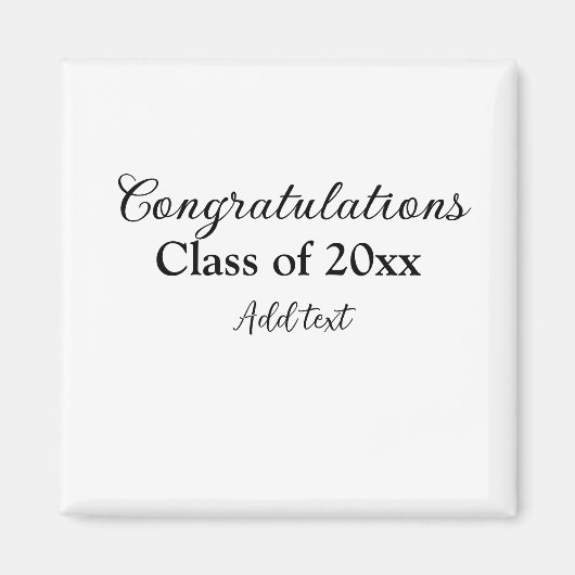 シンプル卒業祝いミニマルハタ マグネット (正面)