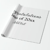 シンプル卒業祝いミニマルハタ ラッピングペーパー (アンロールド)