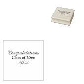 シンプル卒業祝いミニマルハタ ラバースタンプ (押印)