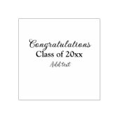 シンプル卒業祝いミニマルハタ ラバースタンプ (インプリント)