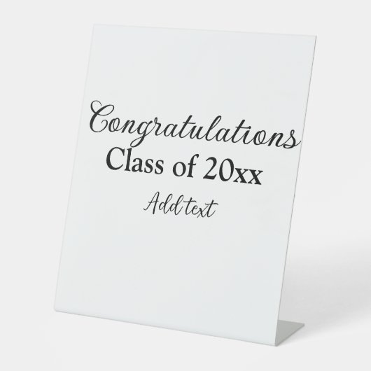 シンプル卒業祝いミニマルハタ 台座サイン (正面)