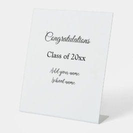 シンプル卒業祝いミニマルハタ 台座サイン