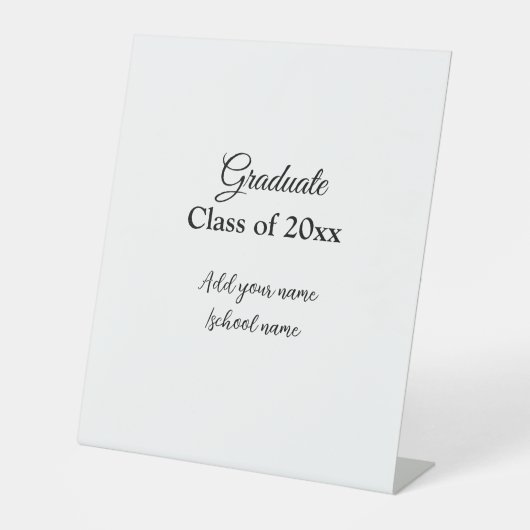 シンプル卒業祝いミニマルハタ 台座サイン (正面)