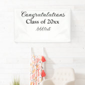 シンプル卒業祝いミニマルハタ 横断幕 (インサイチュ)