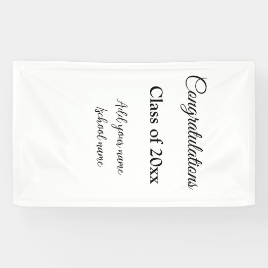 シンプル卒業祝いミニマルハタ 横断幕 (横)