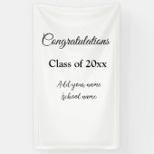 シンプル卒業祝いミニマルハタ 横断幕 (縦)