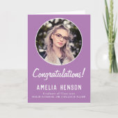 シンプル卒業記念写真卒業 カード (正面)