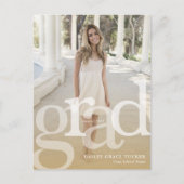 シンプル卒業金ゴールドオーバーレイ ポストカード (正面)