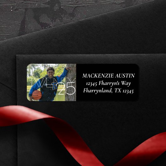 シンプル卒業 |グラーモダンド写真のアドレス ラベル