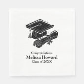 シンプル卒業 スタンダードランチョンナプキン (正面)