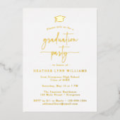 シンプル卒業 箔招待状 (正面)