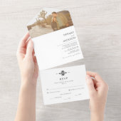 シンプル南西デザートフォト結婚ズ オールインワン招待状 (貼ってはがせる)