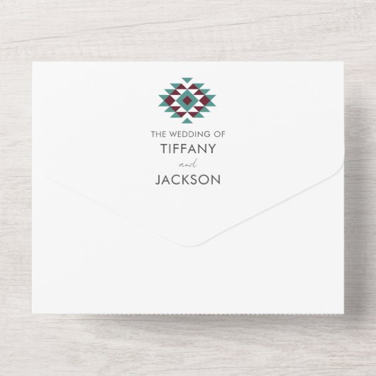 シンプル南西デザートフォト結婚ズ オールインワン招待状 (裏面)