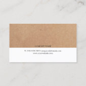 シンプル印刷エレガントクラフトホワイトコンサルタント 名刺 (裏面)