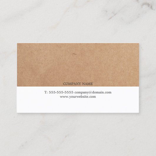 シンプル印刷エレガントクラフトホワイトコンサルタント 名刺 (裏面)