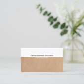 シンプル印刷エレガントクラフトホワイトコンサルタント 名刺 (スタンド正面)