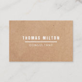 シンプル印刷エレガントクラフトホワイトラインコンサルタント 名刺 (正面)