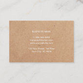 シンプル印刷エレガントクラフトホワイトラインコンサルタント 名刺 (裏面)