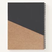 シンプル印刷クエレガントラフトグレージオメトリ ノートブック (裏面)