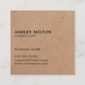 シンプル印刷クエレガントラフト紙コンサルタント スクエア名刺 (正面)