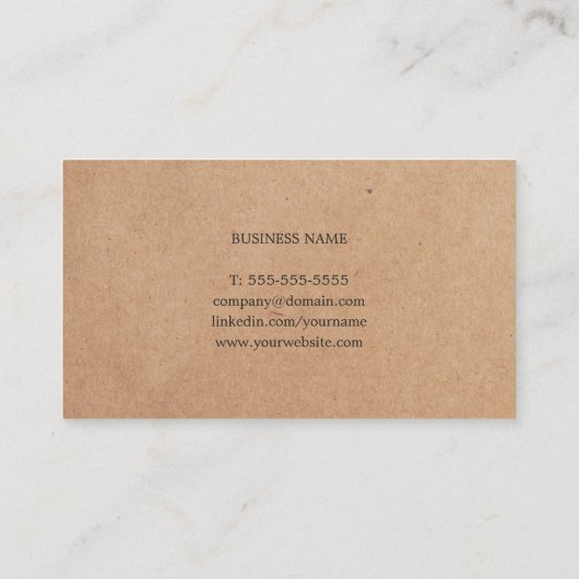 シンプル印刷クエレガントラフト紙コンサルタント 名刺 (裏面)