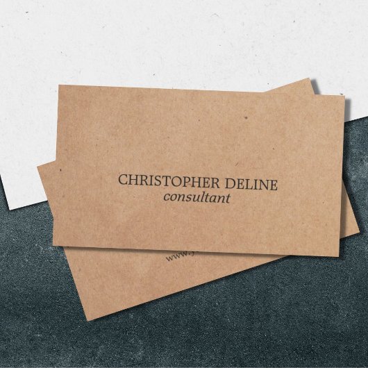 シンプル印刷クエレガントラフト紙コンサルタント 名刺