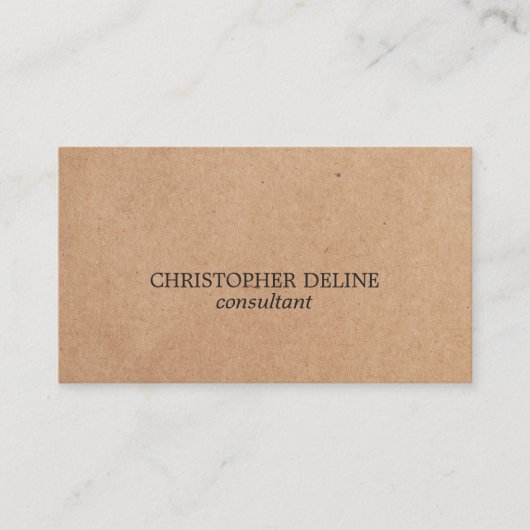 シンプル印刷クエレガントラフト紙コンサルタント 名刺 (正面)
