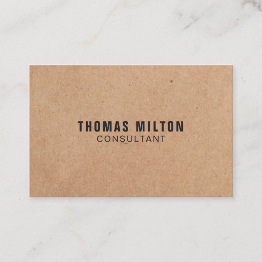 シンプル印刷クエレガントラフト紙コンサルタント 名刺 (正面)