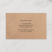 シンプル印刷クエレガントラフト紙コンサルタント 名刺 (裏面)