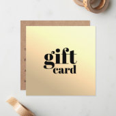 シンプル印刷クラフトフェイク金ゴールド美しいギフトカード ノートカード (正面/裏面インサイチュ)