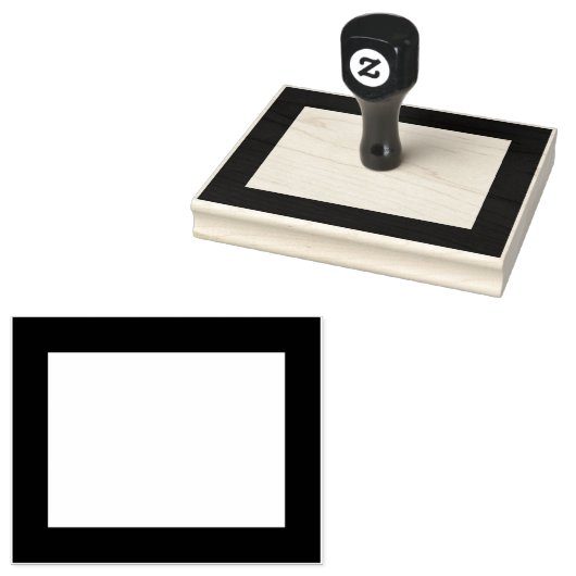 シンプル厚さすごいが空の縁ど矩形 ラバースタンプ (押印)