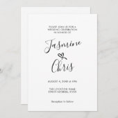 シンプル及びエレガントクラシック結婚式招待状 招待状 (正面/裏面)