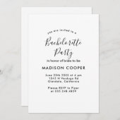 シンプル及びエレガントバチェロレッテ 招待状 (正面/裏面)